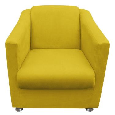 Imagem de Poltrona Decorativa Tilla Sala E Escritório Suede Amarelo