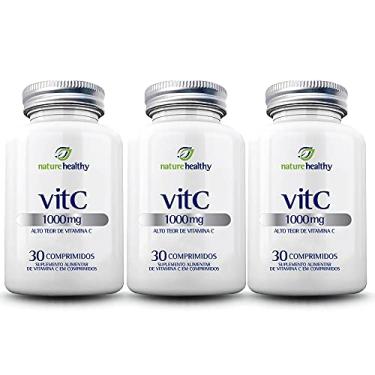 Imagem de COMBO c/ 3 - VITAMINA C 1000MG c/ 30 NATURE HEALTHY