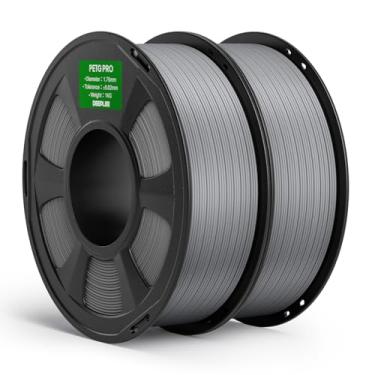 Imagem de DEEPLEE Filamento PETG PRO 1,75 mm, cinza, 2 kg, filamentos de impressora 3D PETG de 1,75 mm, maior resistência e resistência ao clima, adequado para a maioria das impressoras 3D FDM