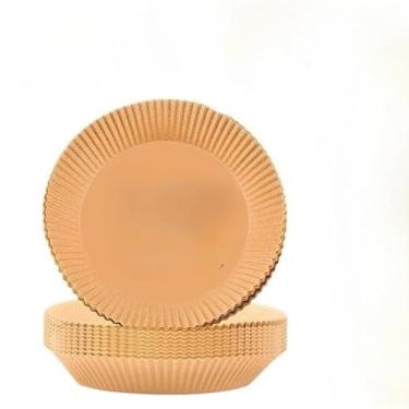 Imagem de Kit 100 Forro Papel Airfryer Descartável Forma Antiaderente
