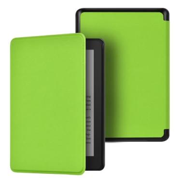 Imagem de Akacy Nova capa de textura de couro sintético para Kindle paperwhite 15.2 cm 5th 6th 7th Case, leve e segura para água, capa protetora dobrável geração 2012/2013/2015 versão (5)