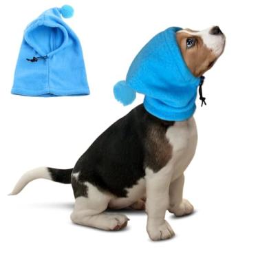 Imagem de HDKUW Chapéu de orelhas silenciosas para cães, protetores de ouvido de cachorro, proteção contra ruído, chapéus de pelúcia para orelhas de animal de estimação, capa de orelha quente, chapéu de inverno