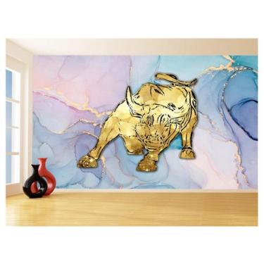 Imagem de Papel De Parede 3D Animais Pop Art Touro Bull 3,5M Pxa162 - Você Decor