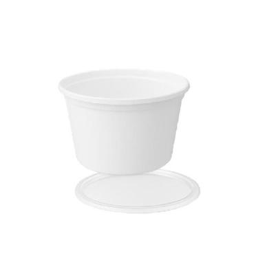 Imagem de Kit 200 Potes Tampa Lacre 600ml Para Freezer e Microondas - BrasilPack