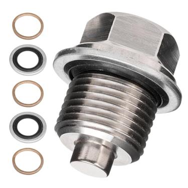 Imagem de Youteer M18X1.5 Bujão de drenagem de óleo magnético de aço inoxidável parafuso de porca de drenagem de cárter de óleo adequado para a maioria dos carros, motocicletas, barcos.