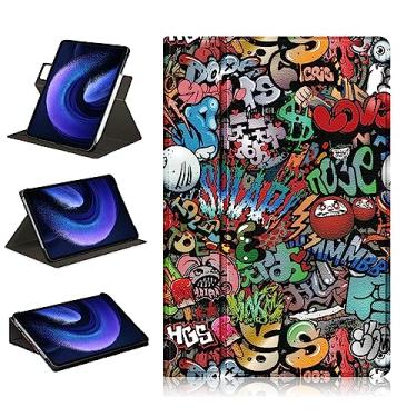 Imagem de DINGGUAGUA Capa compatível com tablet Xiaomi Pad 6 de 11 polegadas lançado em 2023 com suporte multiângulo para tablet Mi Pad 6 Pro, rotação ajustável de 360°, grafite