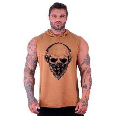 Imagem de Regata Longline com Touca Masculina MXD Conceito Caveira Gangster-Masculino