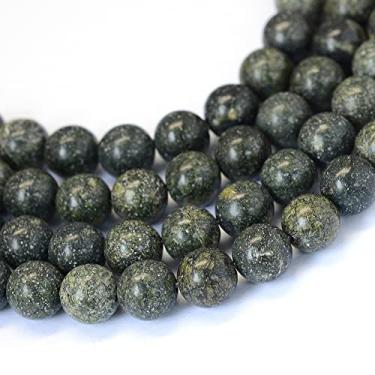 Imagem de 45 peças/fio liso natural verde serpentina contas redondas contas soltas para brincos faça você mesmo, colar, pulseira, fabricação de joias, suprimentos de miçangas 8 ~ 8,5 mm 38 cm
