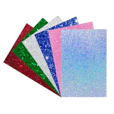 Imagem de FaeliKnise Folhas de acrílico com glitter de 1/20.3 cm de espessura para corte e gravação a laser, acrílico fundido translúcido para artesanato, espaços em branco para convite, placas, decorações de