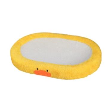 Imagem de Ioensy Arranhador de gato de sisal com desenho animado para gatos de interior Placa de arranhar oval para gatinhos,