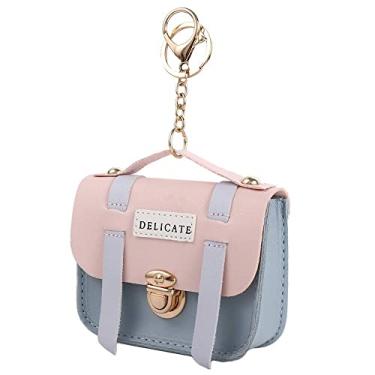 Imagem de Bolsa de mão de poliuretano, mini bolsa de moedas, carteira, porta-chaves, bolsa de armazenamento para fone de ouvido, B