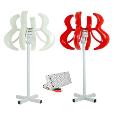 Imagem de Turbinas Eólicas 12V/24V, Turbina Eólica Em Formato De Cabaça De 100 W/200 W/300 W/400 W Com Controlador, Alternador Trifásico, Baixo Ruído para Iluminação Pública, Com LED(White,200W,24V)