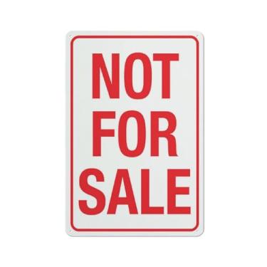 Imagem de Compladeta Placa de aviso de estanho Not For Sale para casa cozinha fazenda jardim garagem decoração de parede 30 x 20 cm