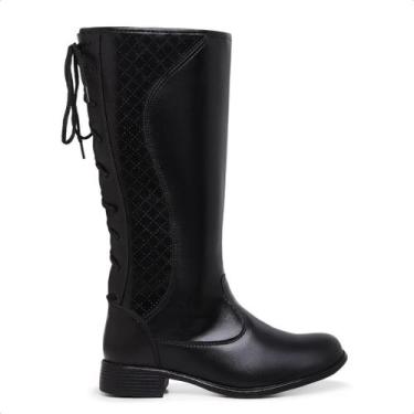 Imagem de Bota Montaria Feminina Sintético Cano Longo - Própia, Preto, 38
