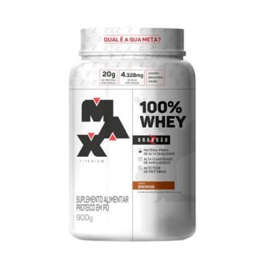 Imagem de Max Titanium 100% Whey Pote Rafael Brandão - BROWNIE - 900G