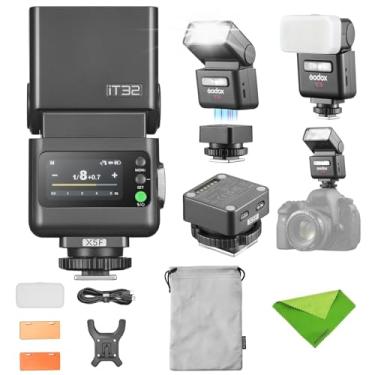 Imagem de Godox Flash de câmera TTL iT32 para Fuji com disparador de flash sem fio X5F, compatível com X3/X3Pro/XPro/X2T, receptor 2.4G integrado, sapata magnética quente, refletor e difusor incluídos
