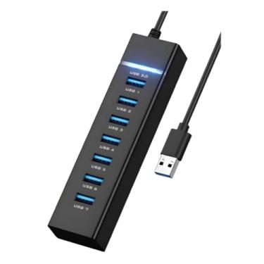 Imagem de Hub de Expansão USB-C - 7 em 1 Premium (7x USB 3.0), Design Compacto; Transferência de Dados 5Gbps, Plug and Play, compatível com Windows, macOS, Linux - 2° Geração