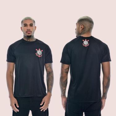 Imagem de Camiseta Masculina Preta Básica Brasão Oficial Corinthians-Masculino
