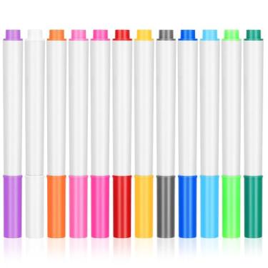 Imagem de Tofficu Marcadores de Led para Quadro de Desenho – 12 Marcadores de Giz Líquido Coloridos para Quadros de Mensagens de Led, de Desenho E Iluminados Em Acrílico, Canetas Neon Apagáveis ​​para