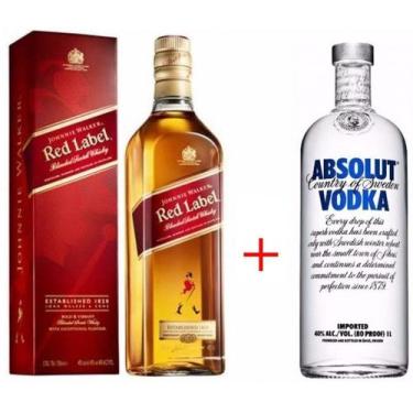Imagem de Combo da Live - Whisky Red Label 1 Litro + Vodka Absolut 1 Litro - Red