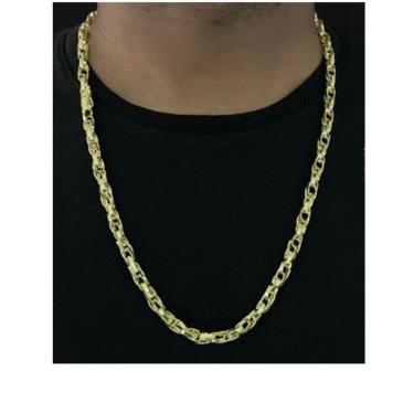 Imagem de Corrente 7mm Cordao Dupla De Moeda Antiga Corente Dupra Top