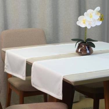 Imagem de Caminho de Mesa Basic 1,30m x 40cm - 100% Poliéster Tecido Oxford - 1 Peça (Palha)