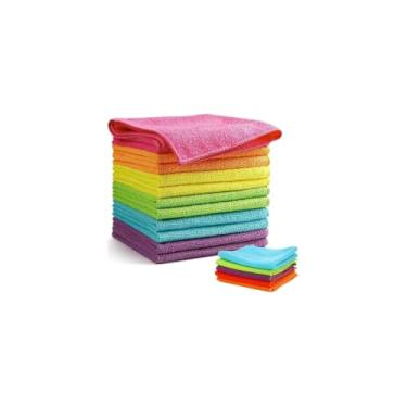 Imagem de Flanela de Microfibra Multiuso, 50x70cm, Material Macio e Resistente, para Limpeza de Móveis, Vidros, Eletrodomésticos e Carros, Cor Sortida
