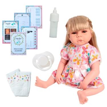 Imagem de Bebê Reborn Boneca Realista De Silicone Menina Loira Fofinha
