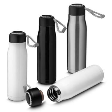 Imagem de Garrafa Térmica 550ml, Design Funcional, Prática para Transporte, Ideal para Uso Diário, Trabalho, Estudo e Viagens, Preto