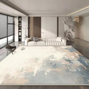 Imagem de Tapete abstrato grande para sala de estar, decoração minimalista, tapete macio para quarto, sala de estar, tapete dobrável para chão (6,5x9,8 pés (200x300 cm)/CX015-Flannel-3)