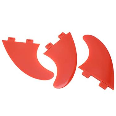 Imagem de Cryfokt Conjunto de 3 Peças de Barbatanas de Surf de Fibra de Vidro de PVC, Direcionalidade Estável para Longboards e Pranchas de Remo