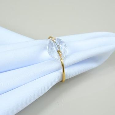 Imagem de Anel para Guardanapo, Kit com 8 Pçs, 4x3cm, Argola para Guardanapo Cristalino Dourado