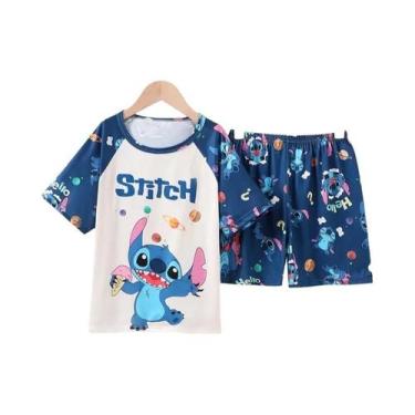 Imagem de Conjunto De Pijamas Masculinos Disney Mickey Mouse Azul Verão Duas Peç