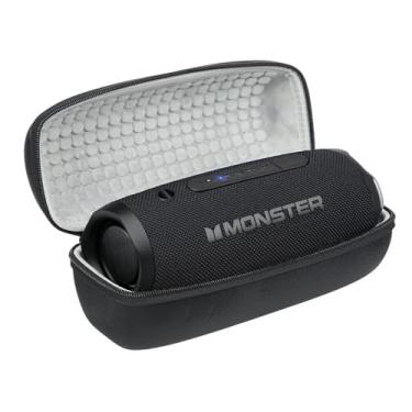 Imagem de Estojo de transporte compatível com alto-falante Bluetooth Monster S620, à prova de choque, resistente à água, capa protetora de armazenamento portátil para viagem, preta