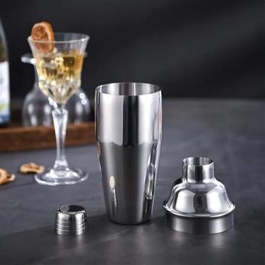 Imagem de Cocktail Bar Utensilios Kit 23 Peças Inox Coqueteleira 750ml Profissional + Suporte Sacador Dosador it bar，kit drinks e coqueteis，coqueteleira drink