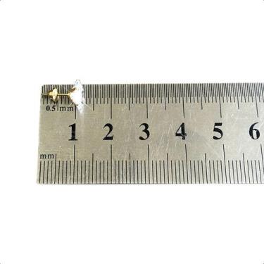 Imagem de Brinco Ouro 18k Solitário Pedra 5mm - S. Demór Joias