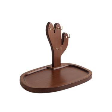 Imagem de WeiLaiKeQi Porta-chaves para mesa de entrada, elegante prato para joias, bandeja de armazenamento rústica e estável para banheiro, cozinha, quarto e cômoda, Style C