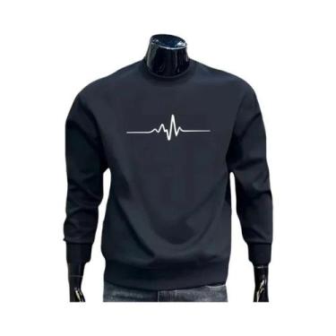 Imagem de Moletons Masculinos De Outono Inverno Com Estampa, Gola Redonda, Alta 