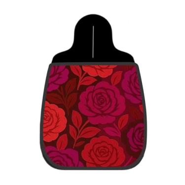 Imagem de Lixeira De Carro Organizador Lixinhocar Rosas Vermelhas e Folhagens