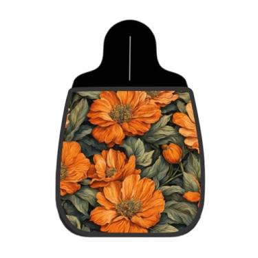 Imagem de Lixeira De Carro Organizador Lixinhocar Flores Laranjas Folhagens