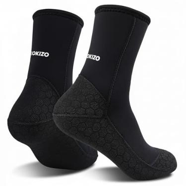 Imagem de Pandawoods Meias de Neoprene 3 mm Neoprene Meias Térmicas Antiderrapantes para Homens Mulheres Snorkeling Natação Surf Sailing Kayaking Diving, Preto, X-Large