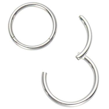 Imagem de Afftiny Piercing de nariz argola de septo 20G/18G/16G/14G/12G 316L brincos articulados de aço inoxidável cirúrgico sem costura, diâmetro 5 mm - 16 mm, ouro/prata/preto/ouro rosa/cor arco-íris, Metal,