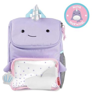 Imagem de Mochila Escolar Skip Hop Zoo Baleia Narval Lilás-Feminino
