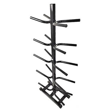 Imagem de ZDJZMGZ Rack organizador de basquete suporte de bola de ginástica para casa suporte de chão, árvore de bola de aço resistente, organizador de 5 camadas preto, suporte de armazenamento de bolas de