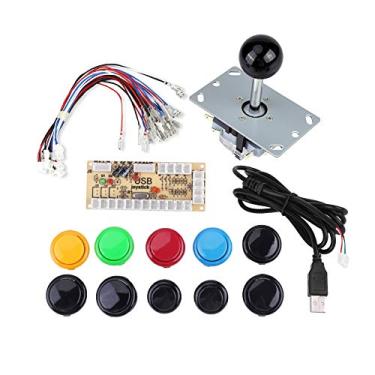 Imagem de Zero Delay Game DIY Kit USB Encoder Professional 8 Way Joystick 10 Botões para MAME PC Fight Stick Windows XP Win7 Win8 Win10 Preto Azul Verde Vermelho Amarelo