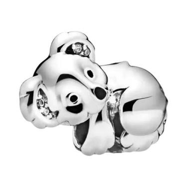 Imagem de Pingente De Contas De Macaco Prateado, Elefante, Cão E Gato Para Pulse