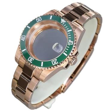 Imagem de FEIYASHI Caixa de relógio de aço inoxidável SUB de 40 mm para NH35/NH36/38 Miyota8215 ETA2824 movimento com bisel de rotação unidirecional, Tampa inferior de vidro 3, For NH35 NH34 NH36 NH38 Movement