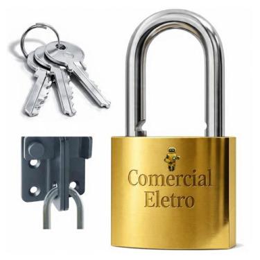 Imagem de Cadeado Grande 63mm 3 Chavse Antifurto Para Proteção do Seu Patrimonio