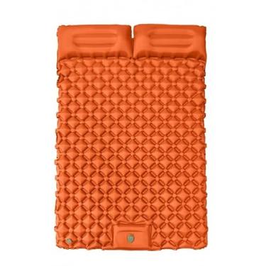 Imagem de ColchãO Colchão Inflável De Acampamento Ao Livre Dormir Para Acampamento Com Travesseiro Almofada(190 * 120 * 5 Cm Laranja)