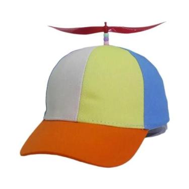 Imagem de Boné Snapback Com Hélice De Helicóptero E Libélula Arco-Íris, Boné Div